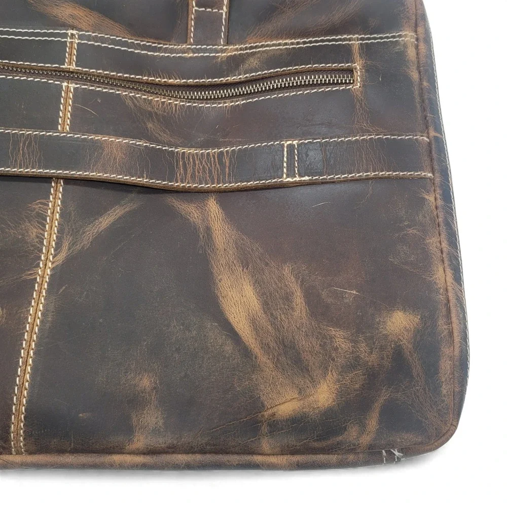 HLC Full Grain Leather Messenger‎ Bag 18